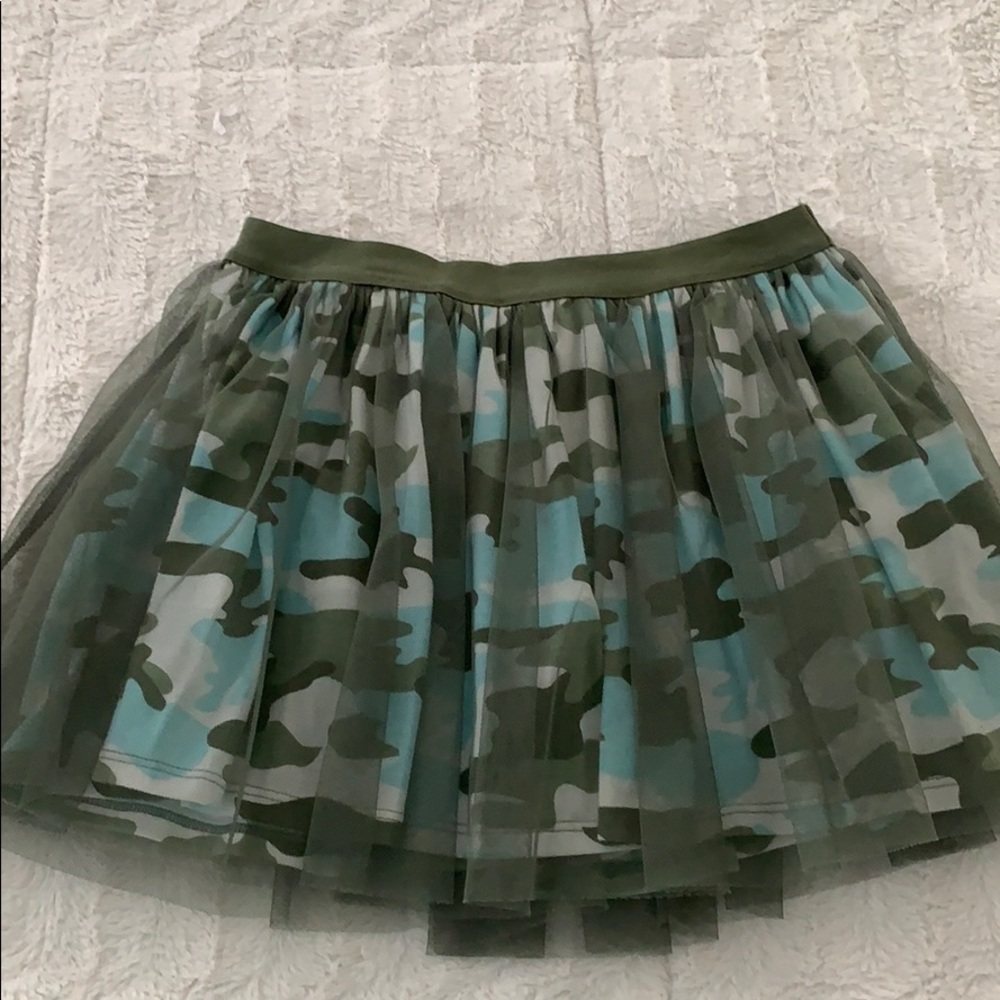Cate Camo tulle justice skirt size 8